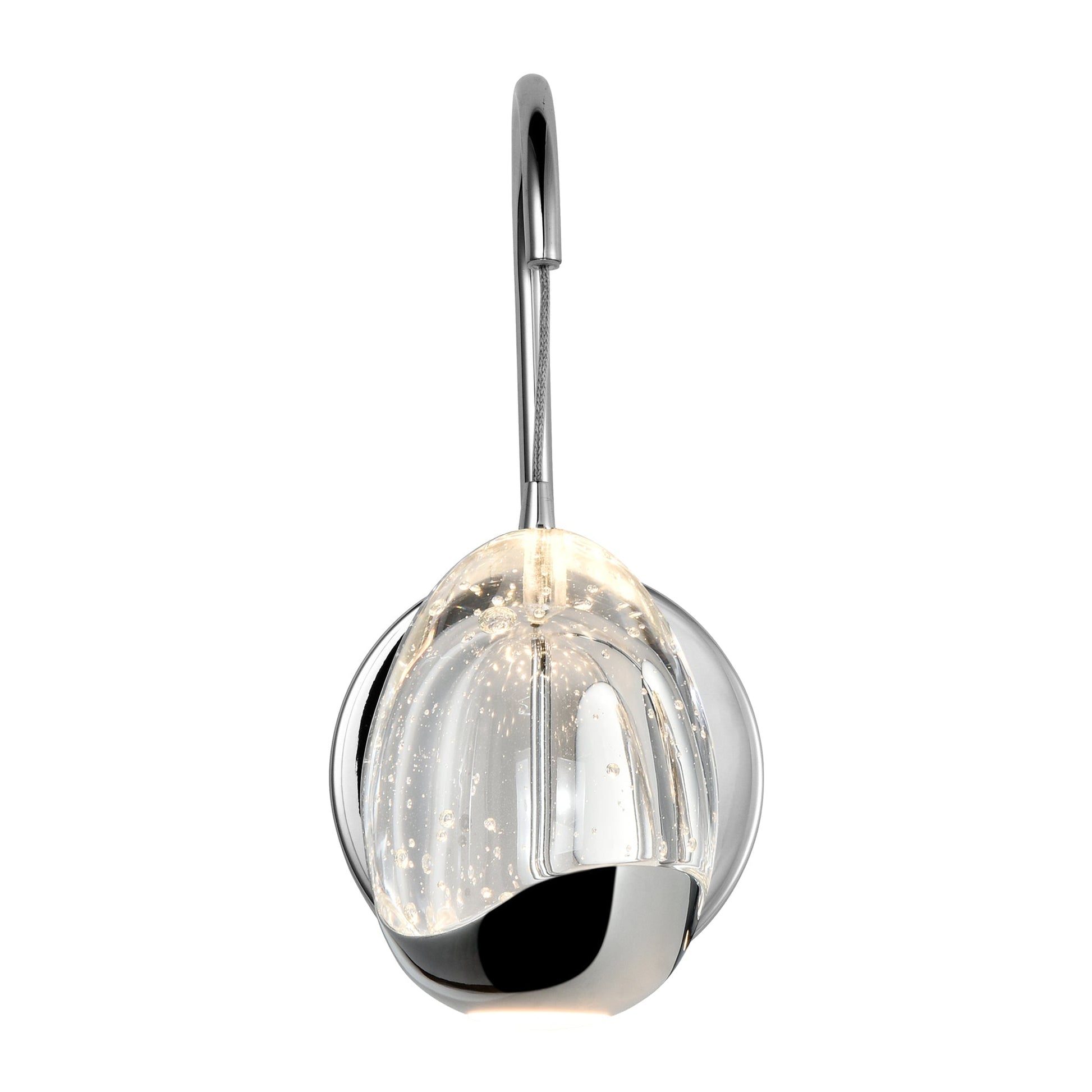 Vonn Lighting Venezia 5" Polished Chrome Integrated LED Round Wall Sconce With Clear Glass Shade