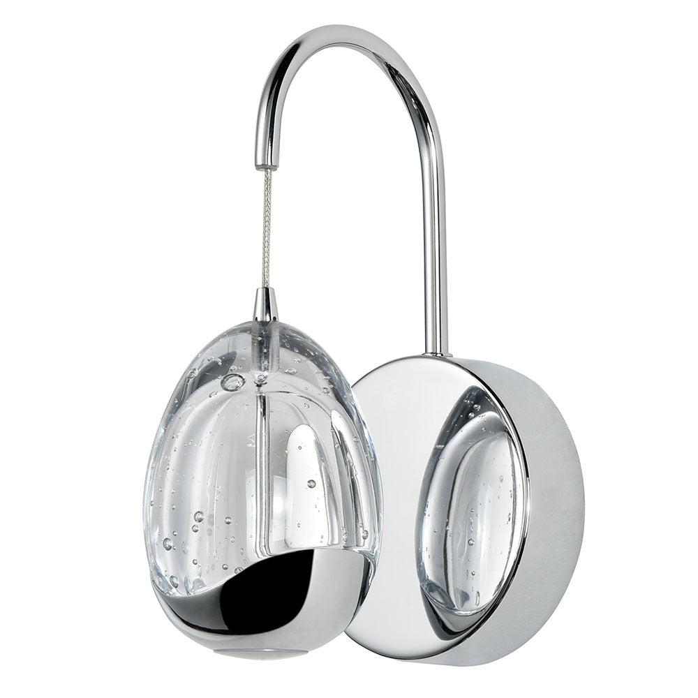 Vonn Lighting Venezia 5" Polished Chrome Integrated LED Round Wall Sconce With Clear Glass Shade