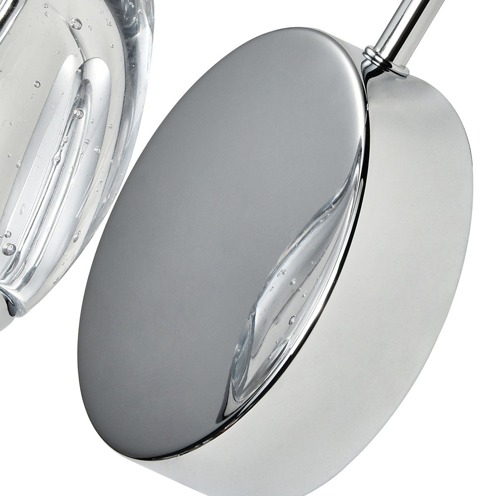 Vonn Lighting Venezia 5" Polished Chrome Integrated LED Round Wall Sconce With Clear Glass Shade
