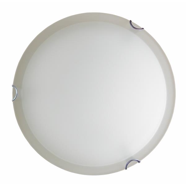 Whitfield Lighting 16" x 5" Chrome Finish With Acid Wash Glass 3 Light Flush Mount Light