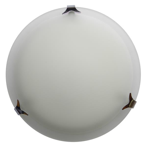 Whitfield Lighting 16" x 5" Chrome Finish With Acid Wash Glass 3 Light Flush Mount Light