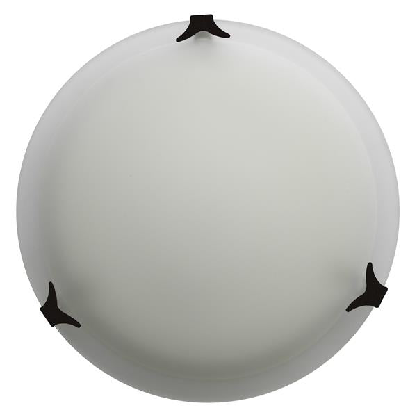 Whitfield Lighting 16" x 5" Ebony Bronze Finish With Acid Wash Glass 3 Light Flush Mount Light