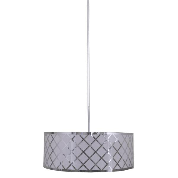 Whitfield Lighting Dana 20" x 7" Chrome Finish 3-Light Chandelier