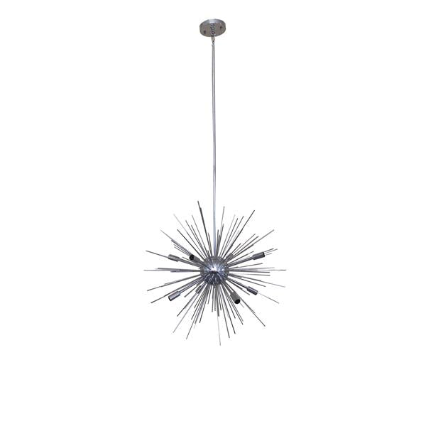 Whitfield Lighting Jennifer 24" x 24" Chrome Finish 8-Light Chandelier