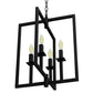 Whitfield Lighting Maxine 15" x 15" Black Finish 4-Light Chandelier