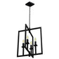 Whitfield Lighting Maxine 15" x 15" Black Finish 4-Light Chandelier
