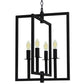 Whitfield Lighting Maxine 15" x 15" Black Finish 4-Light Chandelier