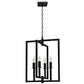 Whitfield Lighting Maxine 15" x 15" Black Finish 4-Light Chandelier