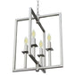 Whitfield Lighting Maxine 15" x 15" Satin Steel Finish 4-Light Chandelier