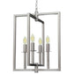 Whitfield Lighting Maxine 15" x 15" Satin Steel Finish 4-Light Chandelier