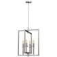 Whitfield Lighting Maxine 15" x 15" Satin Steel Finish 4-Light Chandelier