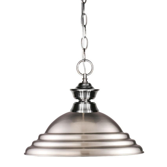 Z-Lite 14" 1-Light Brushed Nickel Pendant Light