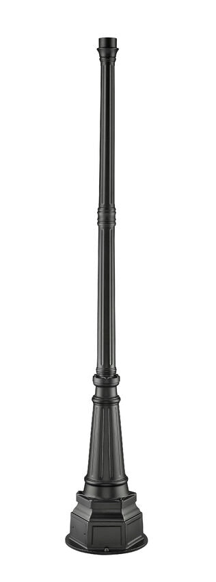 Z-Lite 14" W x 84" H Black Aluminum Outdoor Post and Hardware