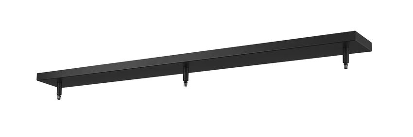 Z-Lite 5" Multi Point Canopy Matte Black Steel 3-Light Ceiling Plate