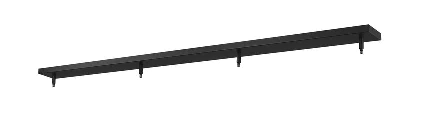 Z-Lite 5" Multi Point Canopy Matte Black Steel 4-Light Ceiling Plate