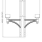 Z-Lite 501-4BK 4-Bulb Base Black Aluminum Outdoor Post and Hardware