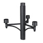Z-Lite 501-4BK 4-Bulb Base Black Aluminum Outdoor Post and Hardware