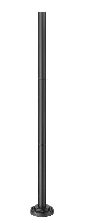 Z-Lite 5012P-BK 9" W x 76" H Black Aluminum Outdoor Post and Hardware