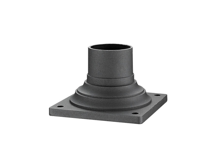 Z-Lite 6" W x 4" H Black Aluminum Outdoor Pier Mount Post and Hardware