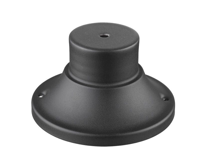 Z-Lite 6" W x 4" H Black Aluminum Round Outdoor Pier Mount Post and Hardware