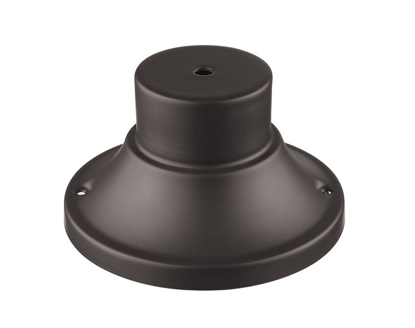 Z-Lite 6" W x 4" H Deep Bronze Aluminum Round Outdoor Pier Mount Post and Hardware