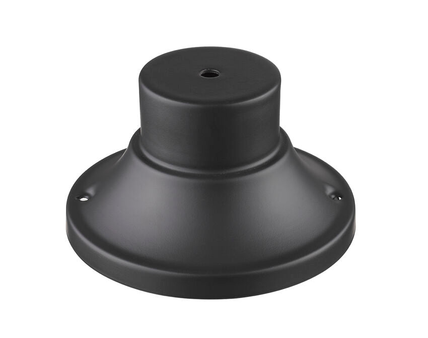 Z-Lite 6" W x 4" H Deep Outdoor Rubbed Bronze Aluminum Round Outdoor Pier Mount Post and Hardware