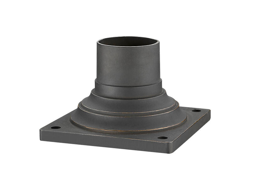 Z-Lite 6" W x 4" H Oil Rubbed Bronze Aluminum Outdoor Pier Mount Post and Hardware