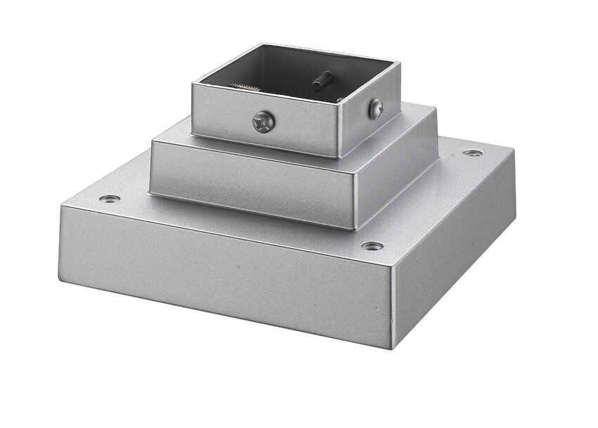 Z-Lite 7" W x 4" H Silver Aluminum Outdoor Pier Mount Post and Hardware