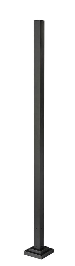 Z-Lite 9" W x 96" H Black Aluminum Outdoor Post and Hardware