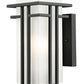 Z-Lite Abbey 6" 1-Light Black Outdoor Wall Sconce With Matte Opal Glass Shade