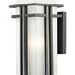 Z-Lite Abbey 8" 1-Light Black Outdoor Wall Sconce With Matte Opal Glass Shade