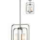 Z-Lite Aideen 11" 2-Light Brushed Nickel Mini Pendant Light With Matte Opal Glass Shade