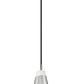 Z-Lite Aimie 1-Light Candelabra Bulb Base Brushed Nickel Steel Frame Feathered White Glass Shade Pendant Light
