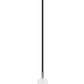 Z-Lite Aimie 1-Light Candelabra Bulb Base Brushed Nickel Steel Frame White Swirl Glass Shade Pendant Light