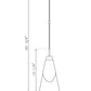 Z-Lite Aimie 1-Light Candelabra Bulb Base Matte Black Steel Frame Feathered White Glass Shade Pendant Light