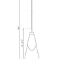 Z-Lite Aimie 1-Light Candelabra Bulb Base Modern Gold Steel Frame Feathered White Glass Shade Pendant Light
