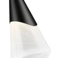 Z-Lite Aimie 1-Light Candelabra Bulb Base Matte Black Steel Frame White Swirl Glass Shade Pendant Light