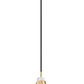 Z-Lite Aimie 1-Light Candelabra Bulb Base Modern Gold Steel Frame Feathered White Glass Shade Pendant Light