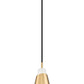 Z-Lite Aimie 1-Light Candelabra Bulb Base Modern Gold Steel Frame Feathered White Glass Shade Pendant Light