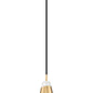 Z-Lite Aimie 1-Light Candelabra Bulb Base Modern Gold Steel Frame White Swirl Glass Shade Pendant Light