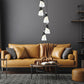 Z-Lite Aimie 5-Light Candelabra Bulb Base Matte Black Steel Frame Feathered White Glass Shade Chandelier