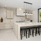 Z-Lite Aimie 5-Light Candelabra Bulb Base Matte Black Steel Frame Feathered White Glass Shade Linear Chandelier