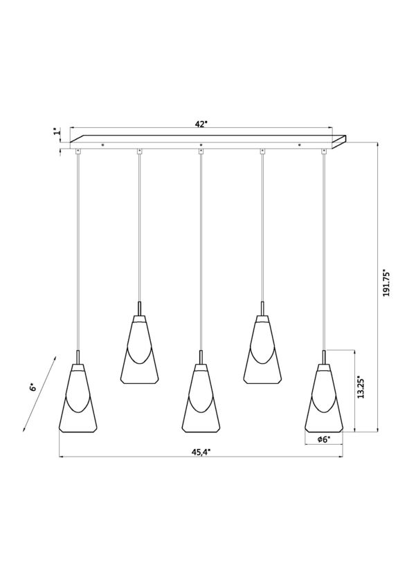Z-Lite Aimie 5-Light Candelabra Bulb Base Matte Black Steel Frame Feathered White Glass Shade Linear Chandelier
