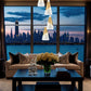 Z-Lite Aimie 5-Light Candelabra Bulb Base Modern Gold Steel Frame Feathered White Glass Shade Chandelier