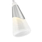 Z-Lite Aimie 7" 1-Light Candelabra Bulb Base Brushed Nickel Steel Frame Feathered White Glass Shade Pendant Light