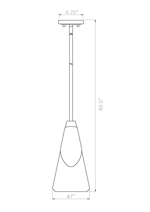 Z-Lite Aimie 7" 1-Light Candelabra Bulb Base Matte Black Steel Frame White Swirl Glass Shade Pendant Light
