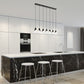 Z-Lite Aimie 7-Light Candelabra Bulb Base Brushed Nickel Steel Frame Feathered White Glass Shade Linear Chandelier