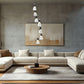 Z-Lite Aimie 7-Light Candelabra Bulb Base Matte Black Steel Frame Feathered White Glass Shade Chandelier