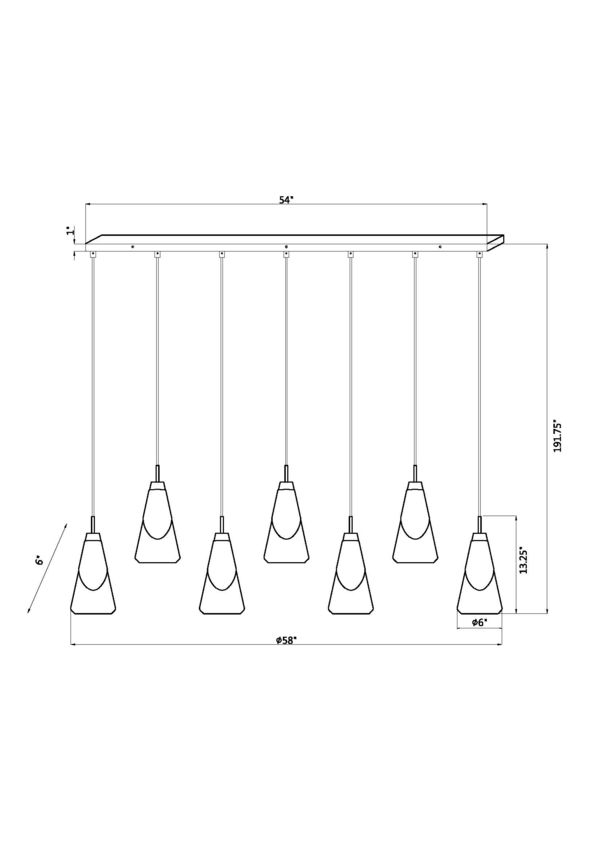 Z-Lite Aimie 7-Light Candelabra Bulb Base Modern Gold Steel Frame Feathered White Glass Shade Linear Chandelier