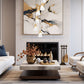 Z-Lite Aimie 7-Light Candelabra Bulb Base Modern Gold Steel Frame Feathered White Glass Shade Chandelier